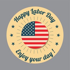 usa labor day label