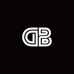 DB monogram logo with abstract line