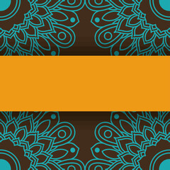 decorative floral colorful mandala ethnicity frame
