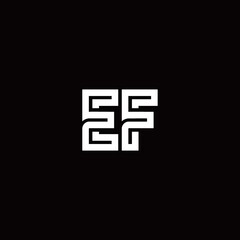 EF monogram logo with abstract line