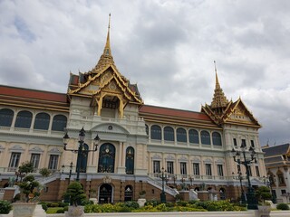 Fototapeta premium View of famous landmarks in Thailand the Grand Palace Bangkok, Thailand July 1st,2020