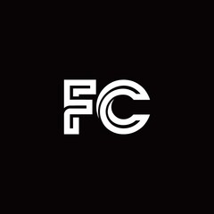 FC monogram logo with abstract line