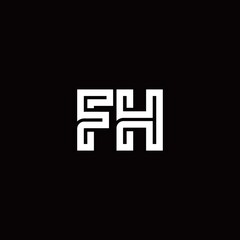 FH monogram logo with abstract line