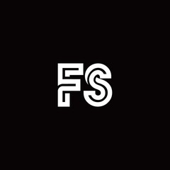 FS monogram logo with abstract line