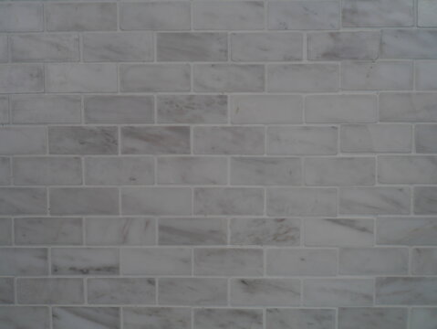 Background image of decorative modern brick on white color walls
