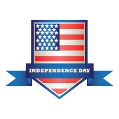 usa independence day label.