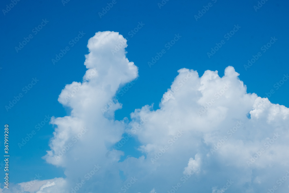 Wall mural bright sky and white cloud in sunny day