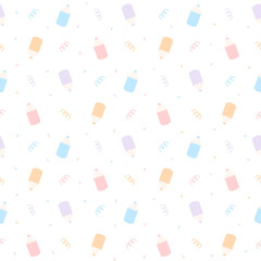 Cute pastel color pencil seamless pattern background