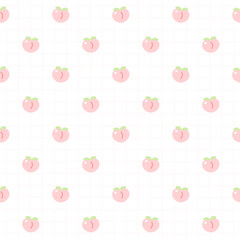 Cute peach seamless pattern background