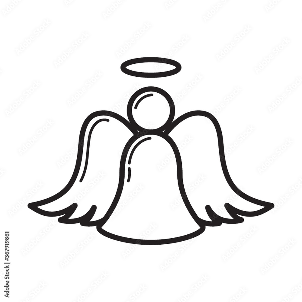 Sticker christmas angel ornament