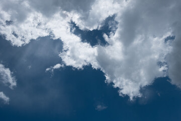 bright sky and white cloud in sunny day