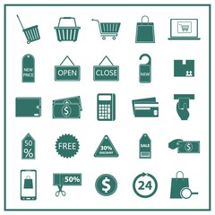 set of shopping icons