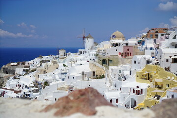 beautiful landscape of Santorini island in Oia, Greece, Europe