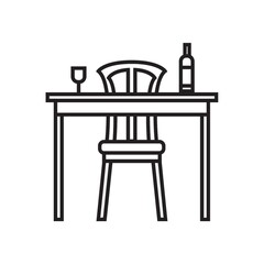 wine bottle and glass on table