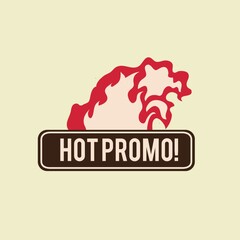 hot promo label design