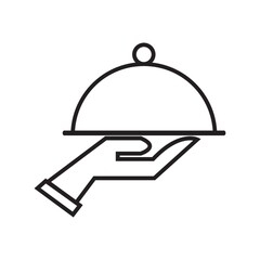 cloche in waiter's hand