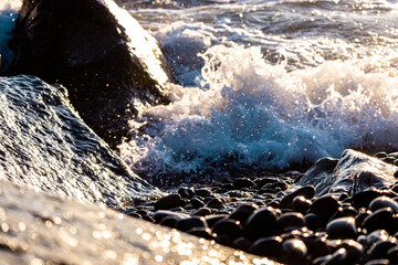 wave on the rocks
