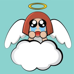 angel with crying expression
