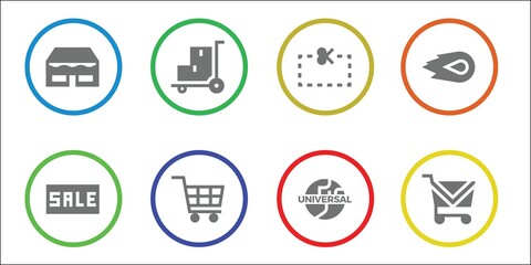 Modern Simple Set of cart Vector filled Icons