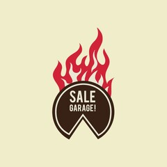 sale garage label design