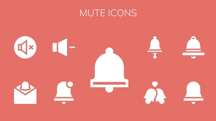mute icon set