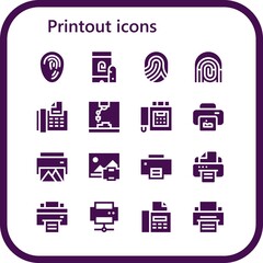 printout icon set