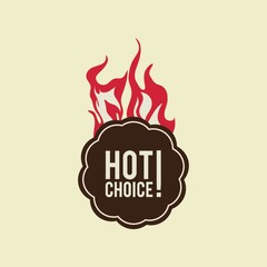 hot choice label design