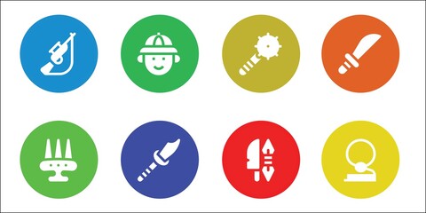 Modern Simple Set of rifle Vector filled Icons