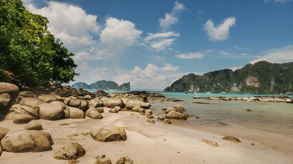Paradisiac Koh Phi Phi beach. Thailand.