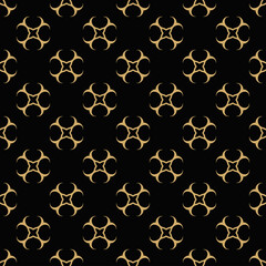 Background pattern. Modern wallpaper texture. Seamless patterns gold on black. Perfect for fabrics, covers, patterns, posters, interior designs or wallpapers. Vector background image
