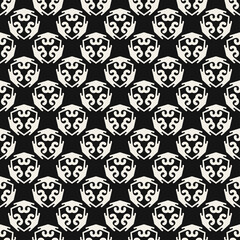 Black and background pattern. Geometric wallpaper. Seamless pattern for fabric, cover, templates, posters, interior design or wallpaper. Vector image