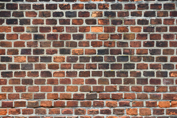 Dark red bricks wall