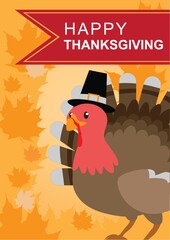 happy thanksgiving greeting design