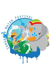 songkran water festival card