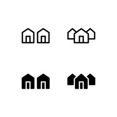 Neighborhood Icon Logo Vector Symbol. Village Icon
