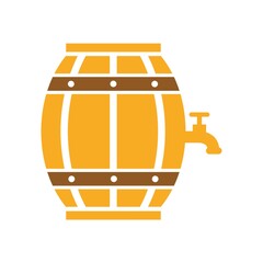 beer barrel with tap