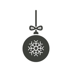 Fototapeta premium christmas ball with snowflake