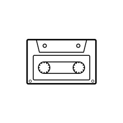 Obraz premium cassette tape vector, vintage audio tape