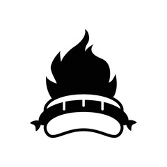 hotdog on fire silhouette