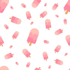 Ice Cream seamless pattern, graphic design template, vector illustration
