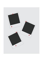 photos pinned onto a board