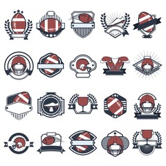 set of american football icons
