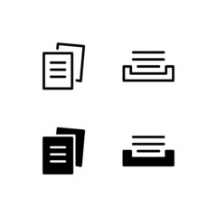 Paperwork Icon Logo Vector Symbol.