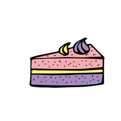 vector sweets cake with cream