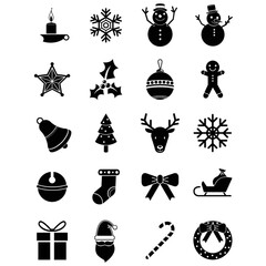 set of christmas icons