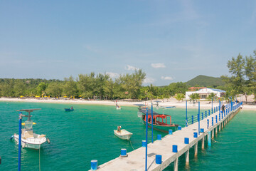 A pier at Koh Rong Island, Cambodia
