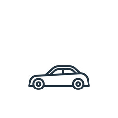 Fototapeta na wymiar car icon vector from vehicles concept. Thin line illustration of car editable stroke. car linear sign for use on web and mobile apps, logo, print media.