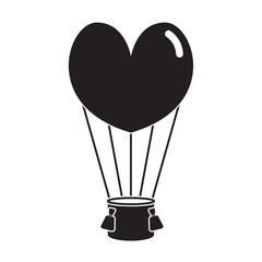 hot air heart balloon