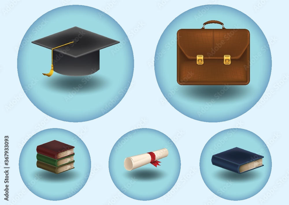 Canvas Prints set of education icons