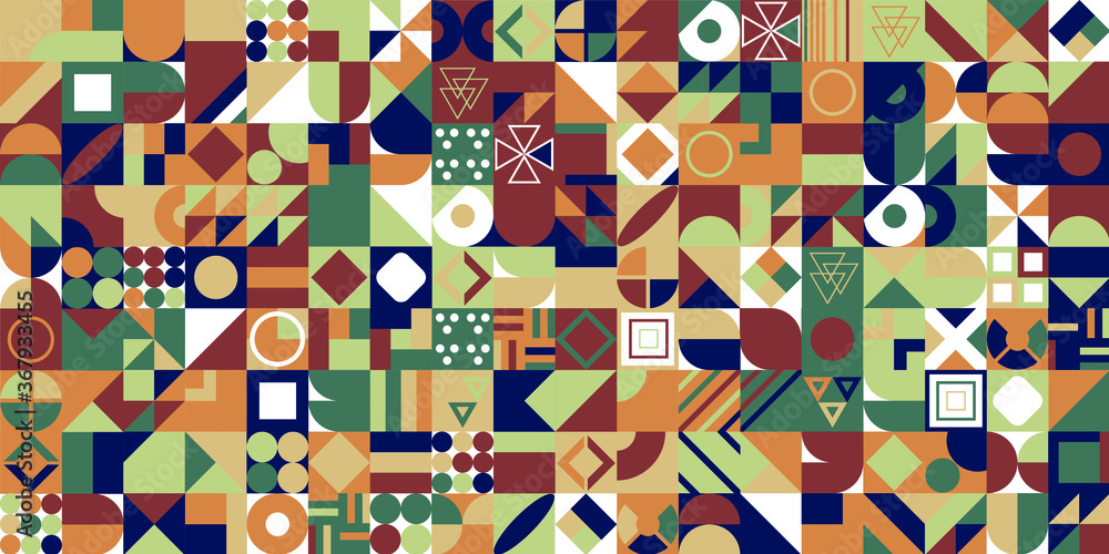 Poster abstract vector pattern design in geometric flat style for web banner, business presentation, brandi